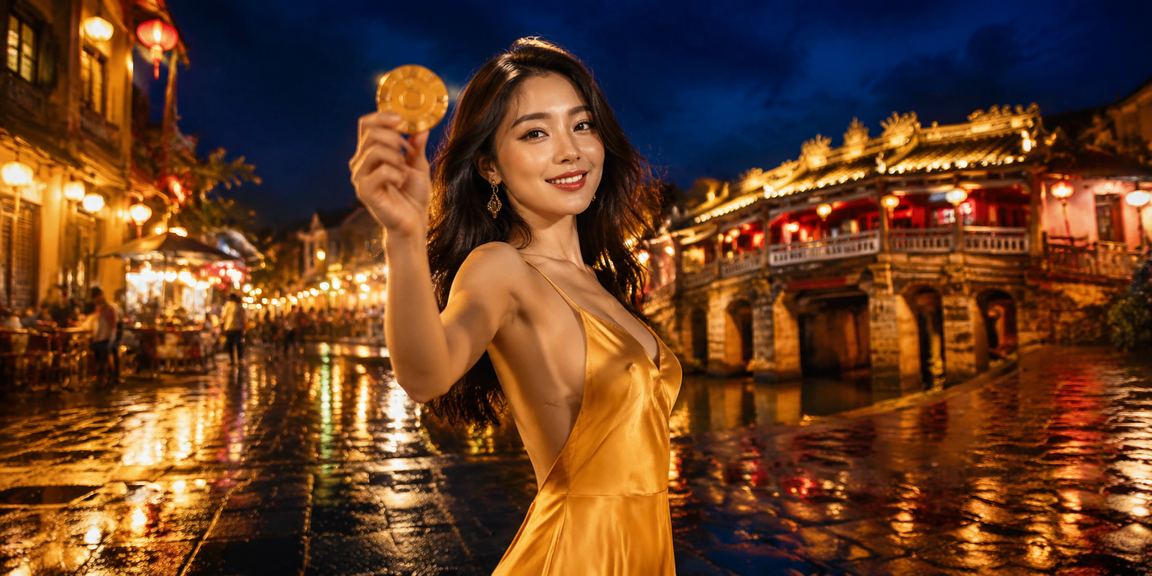 Khách hàng xamn tham gia chương trình khuyến mãi VIP tại phố đêm Hội An